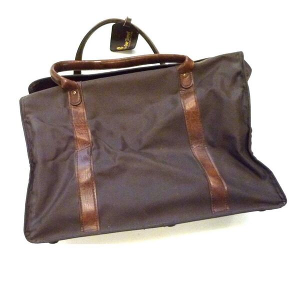 Vintage Retro Brown Carry on Luggage Bag UK Brown weekender - Picture 1 of 6